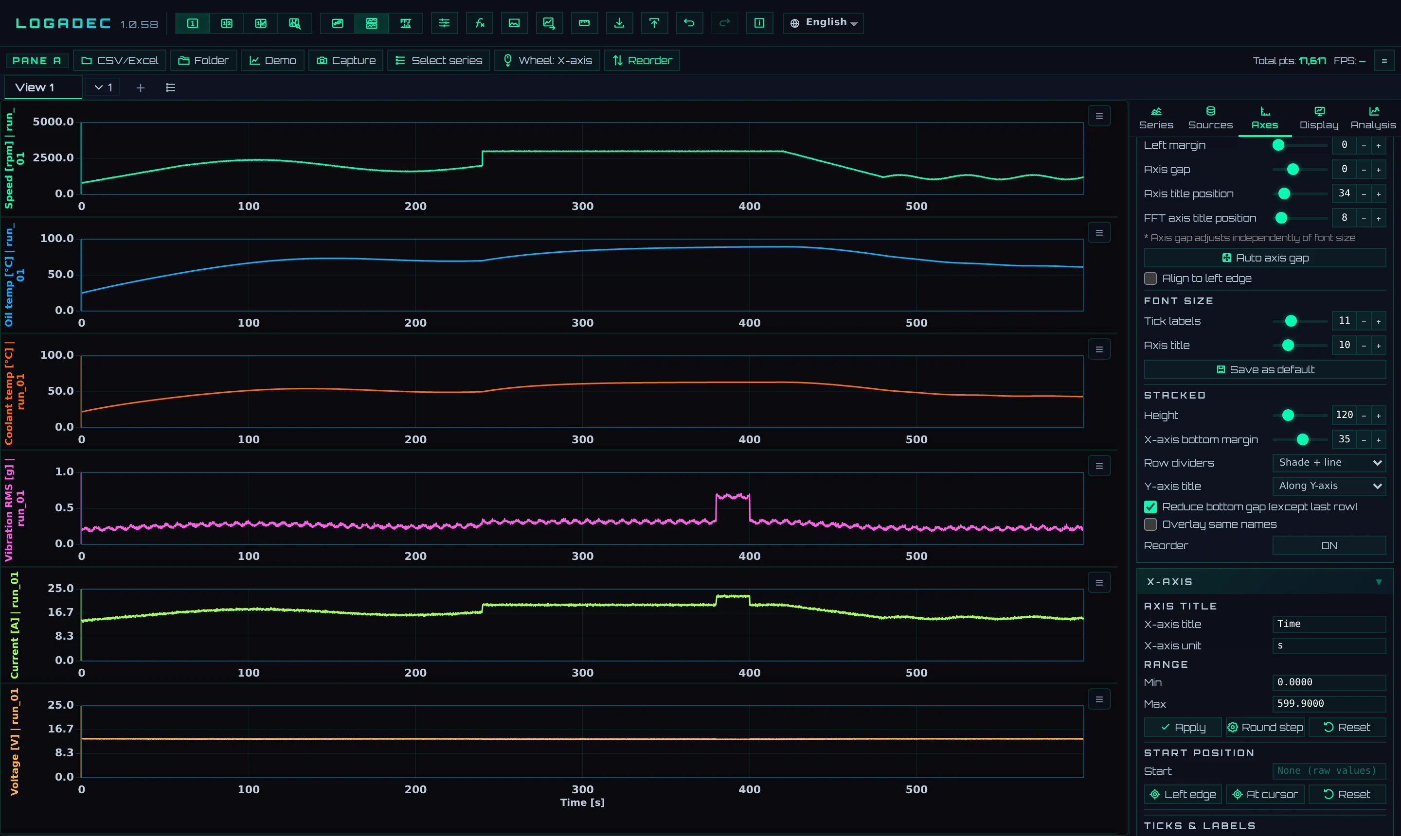 Along Y-axis selected and reordering turned on with Reorder